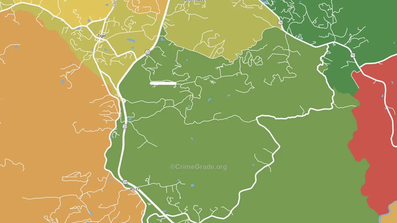 Wiley, GA Map of Robbery Rates
