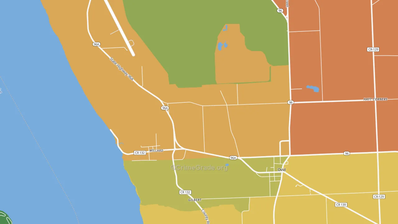 Willard, NY Map of Robbery Rates