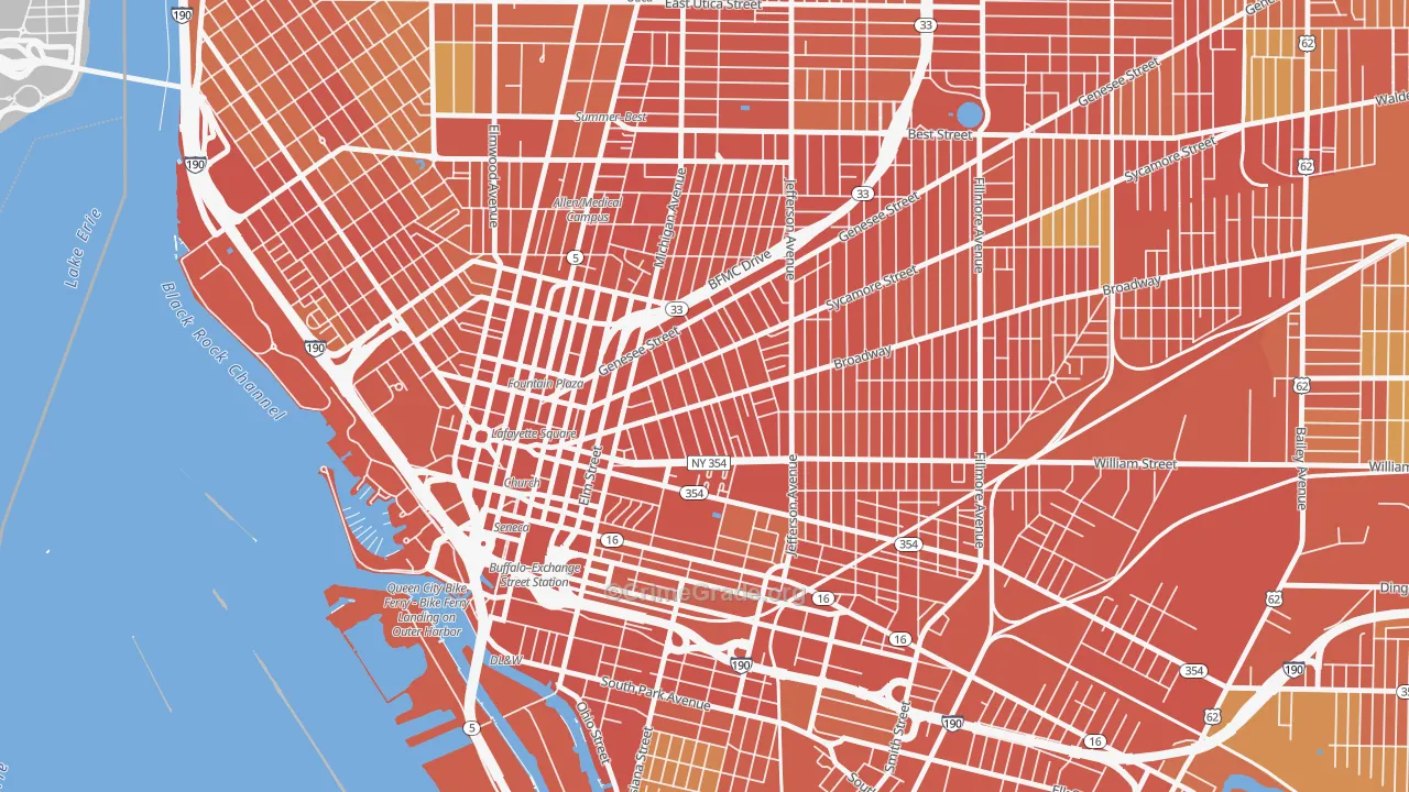 Willert Park, Buffalo, NY Map of Robbery Rates