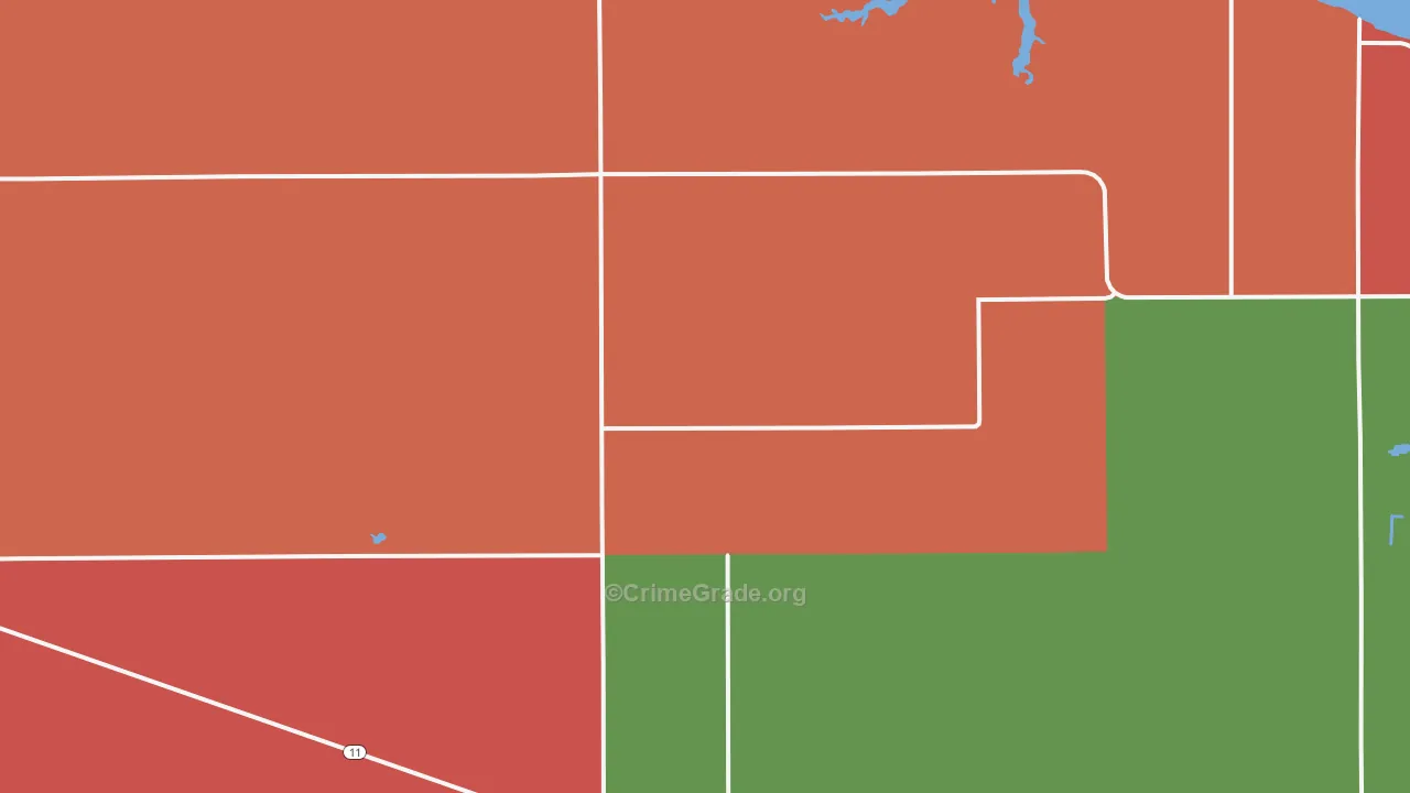 Williams, MN Map of Robbery Rates