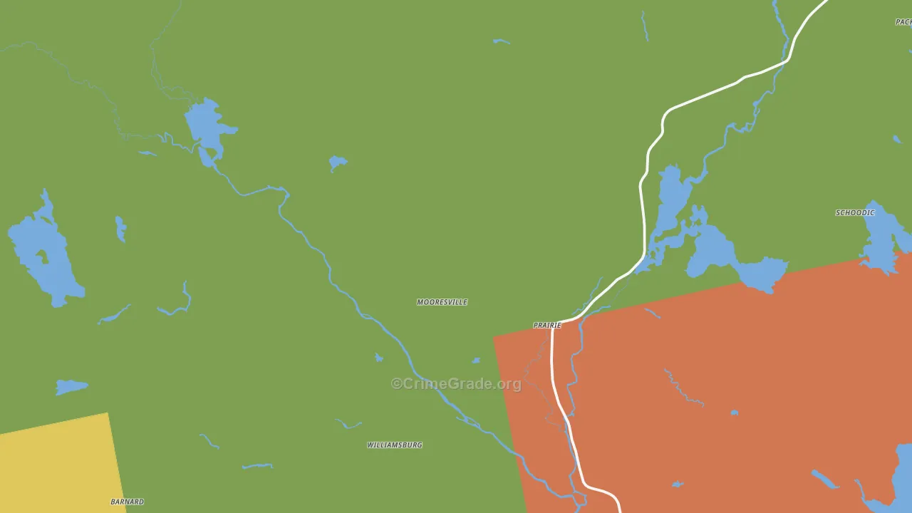 Williamsburg, ME Map of Robbery Rates