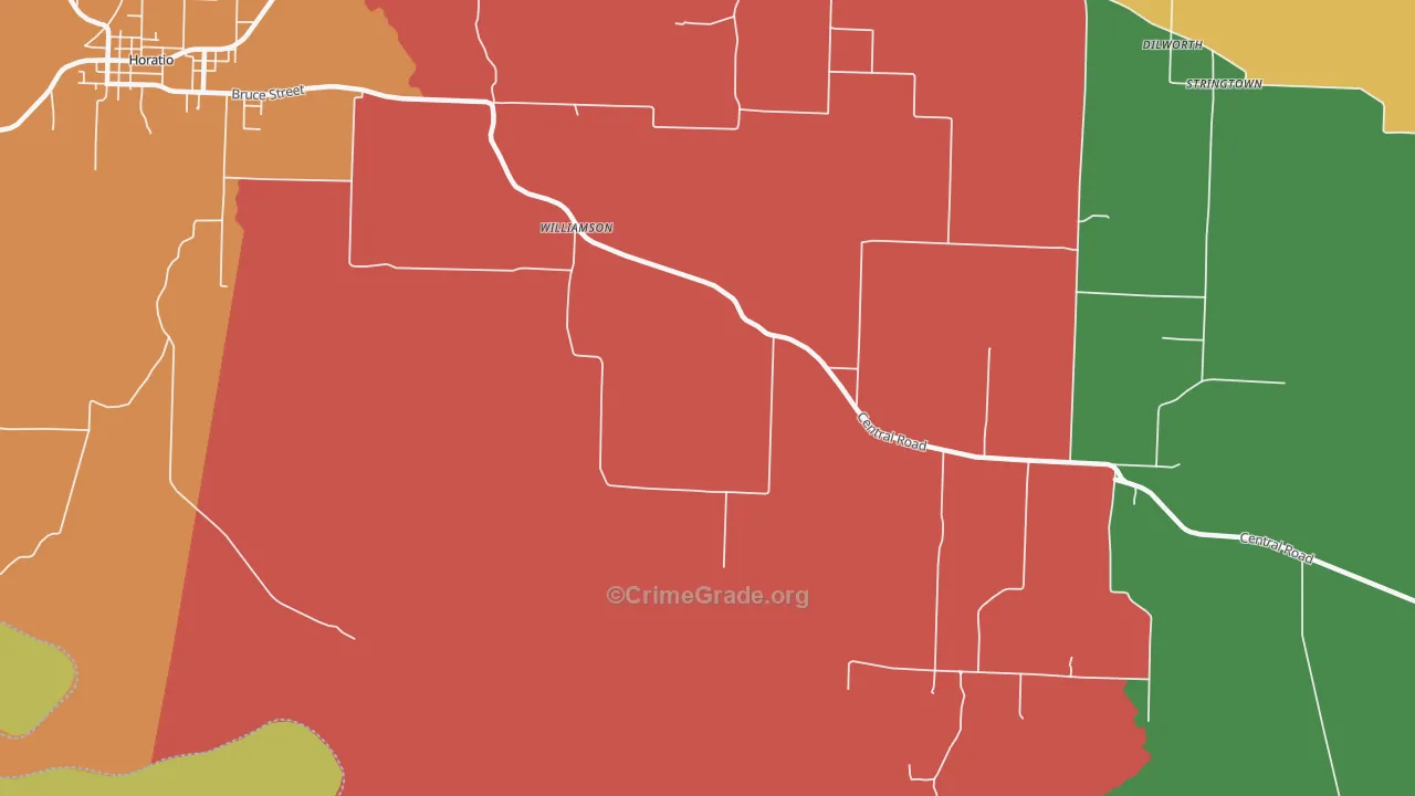 Williamson, AR Map of Robbery Rates