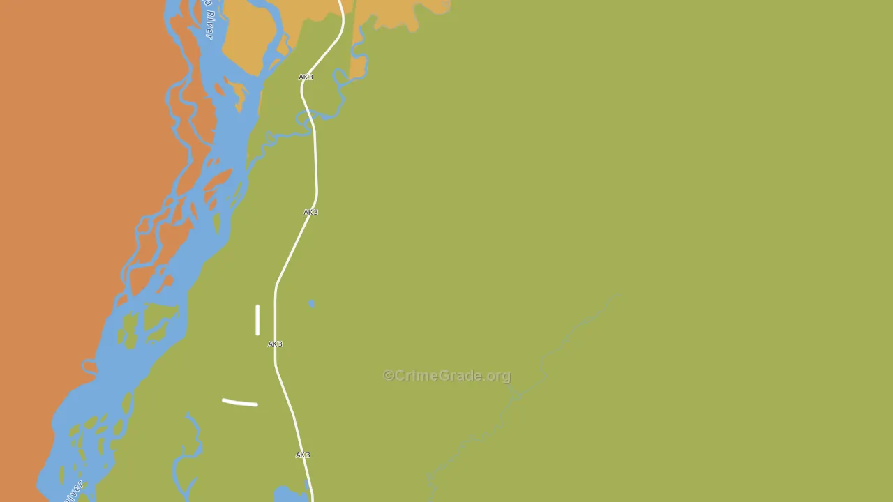 Willow, AK Map of Robbery Rates