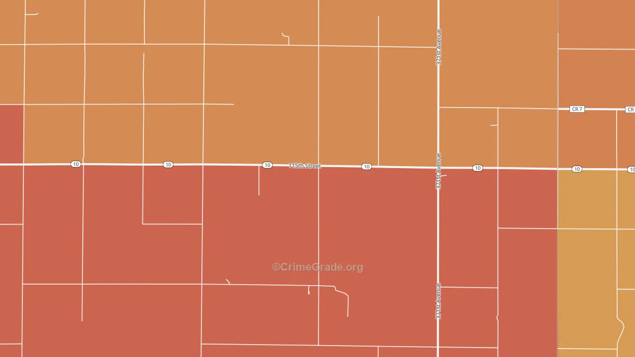 Willow, SD Map of Robbery Rates