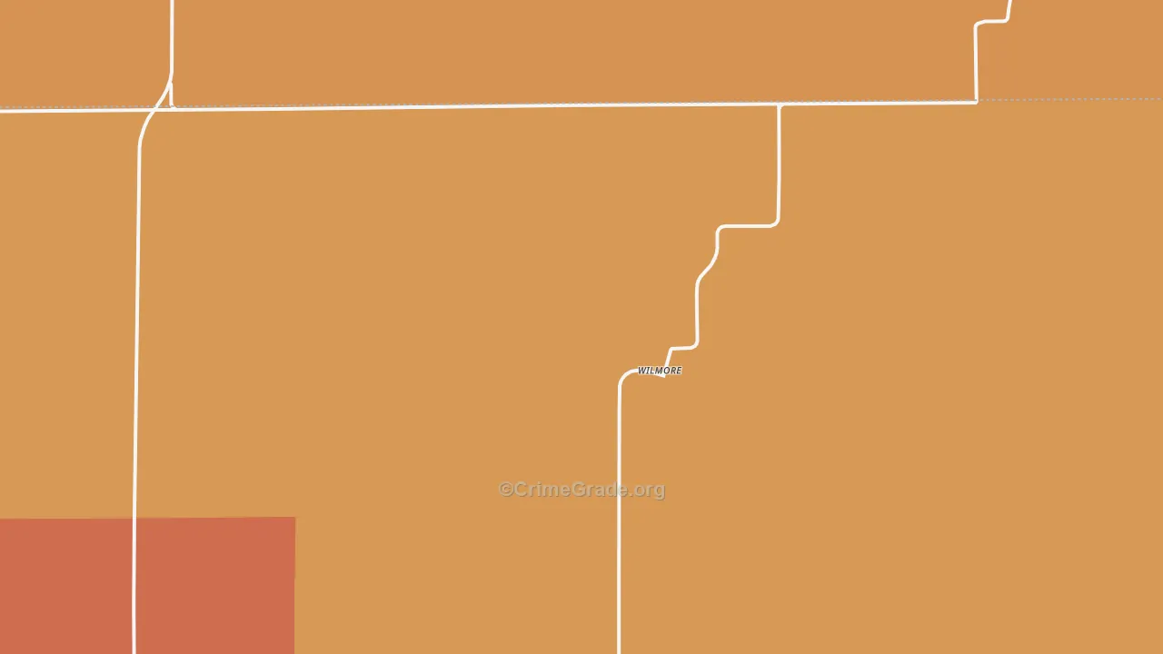 Wilmore, KS Map of Robbery Rates