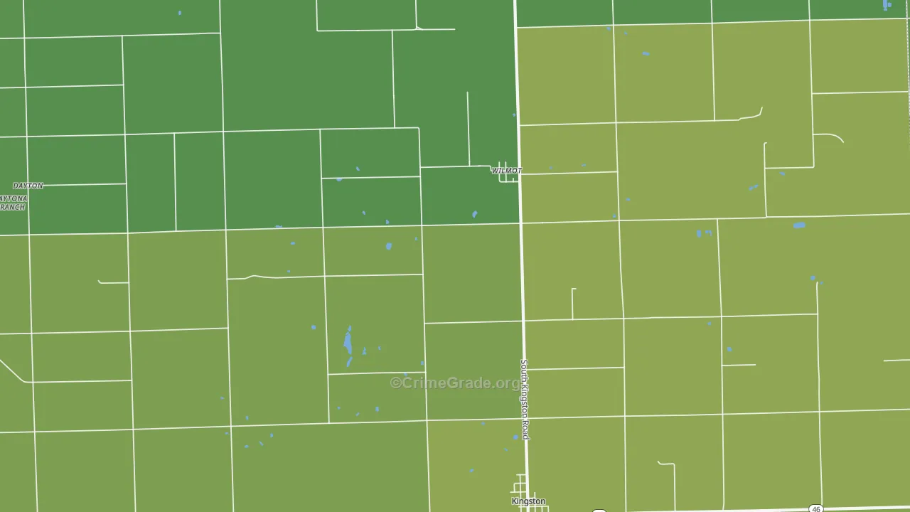 Wilmot, MI Map of Robbery Rates
