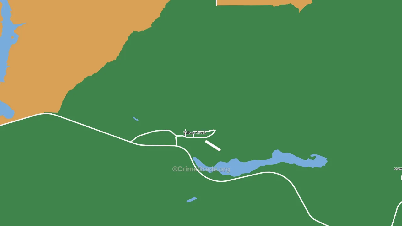 Wilson Creek, WA Map of Robbery Rates