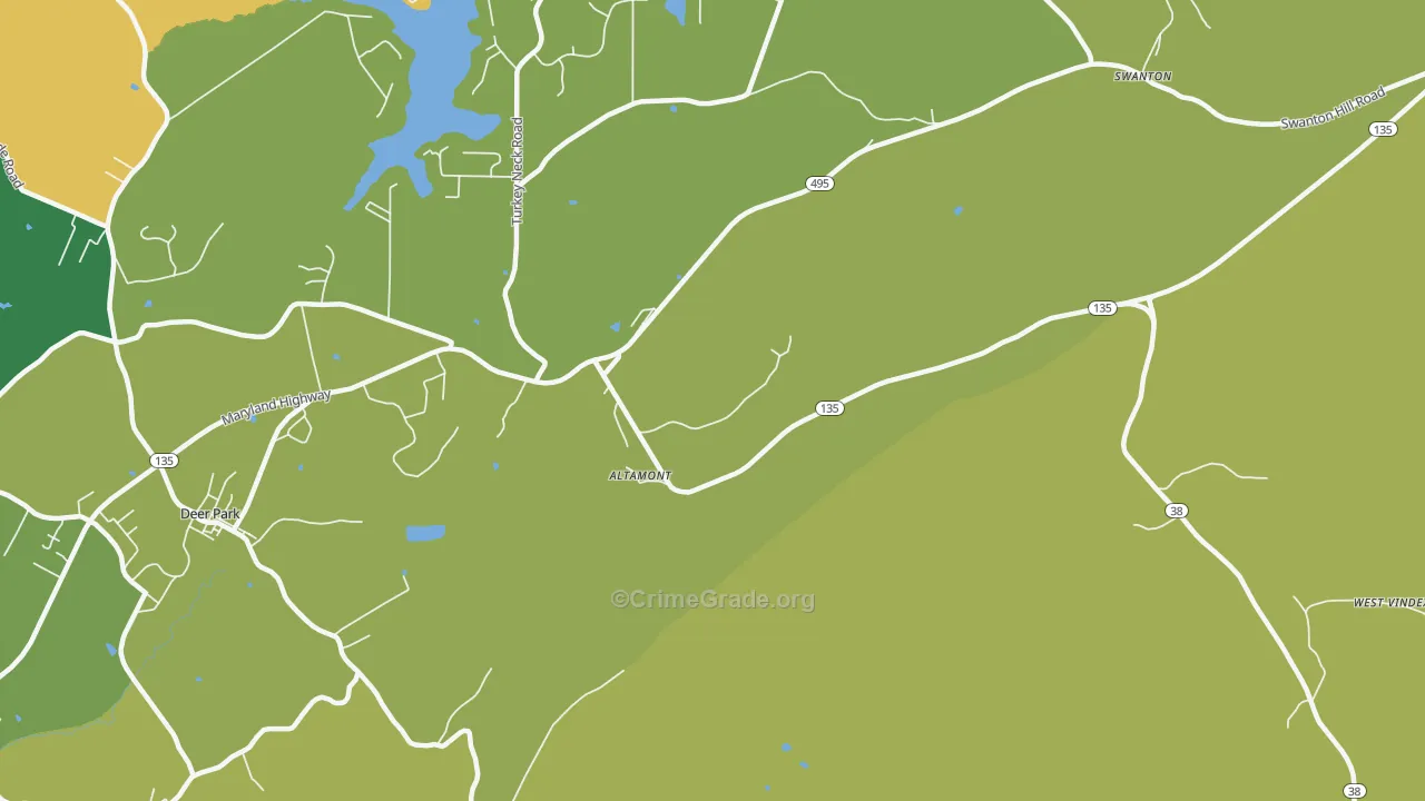 Wilson, MD Map of Robbery Rates