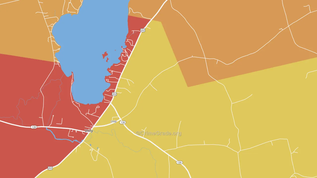Windemere, ME Map of Robbery Rates
