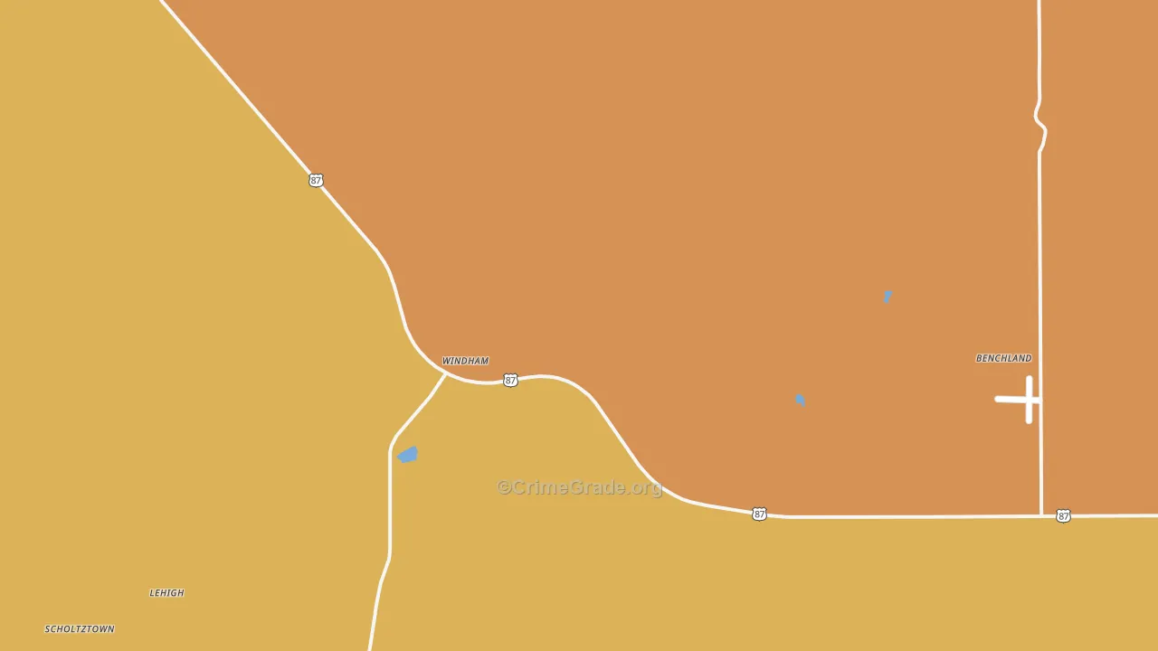 Windham, MT Map of Robbery Rates