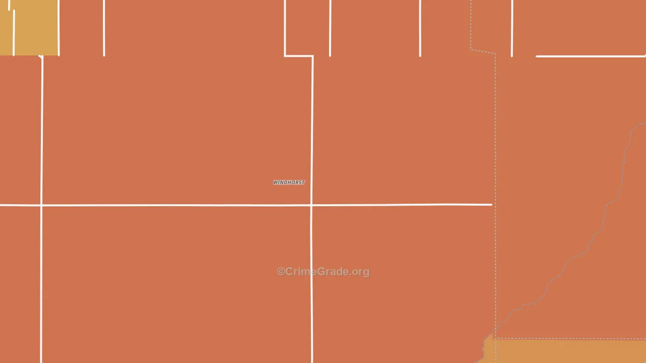 Windhorst, KS Map of Robbery Rates