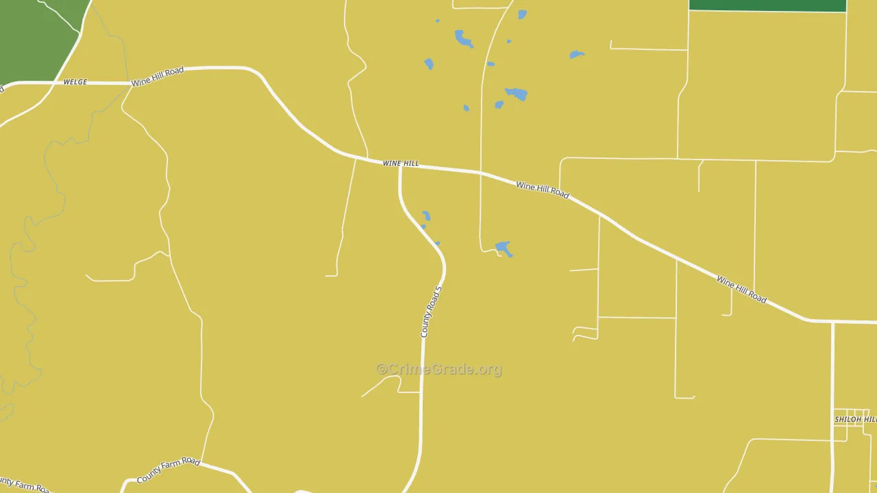Wine Hill, IL Map of Robbery Rates
