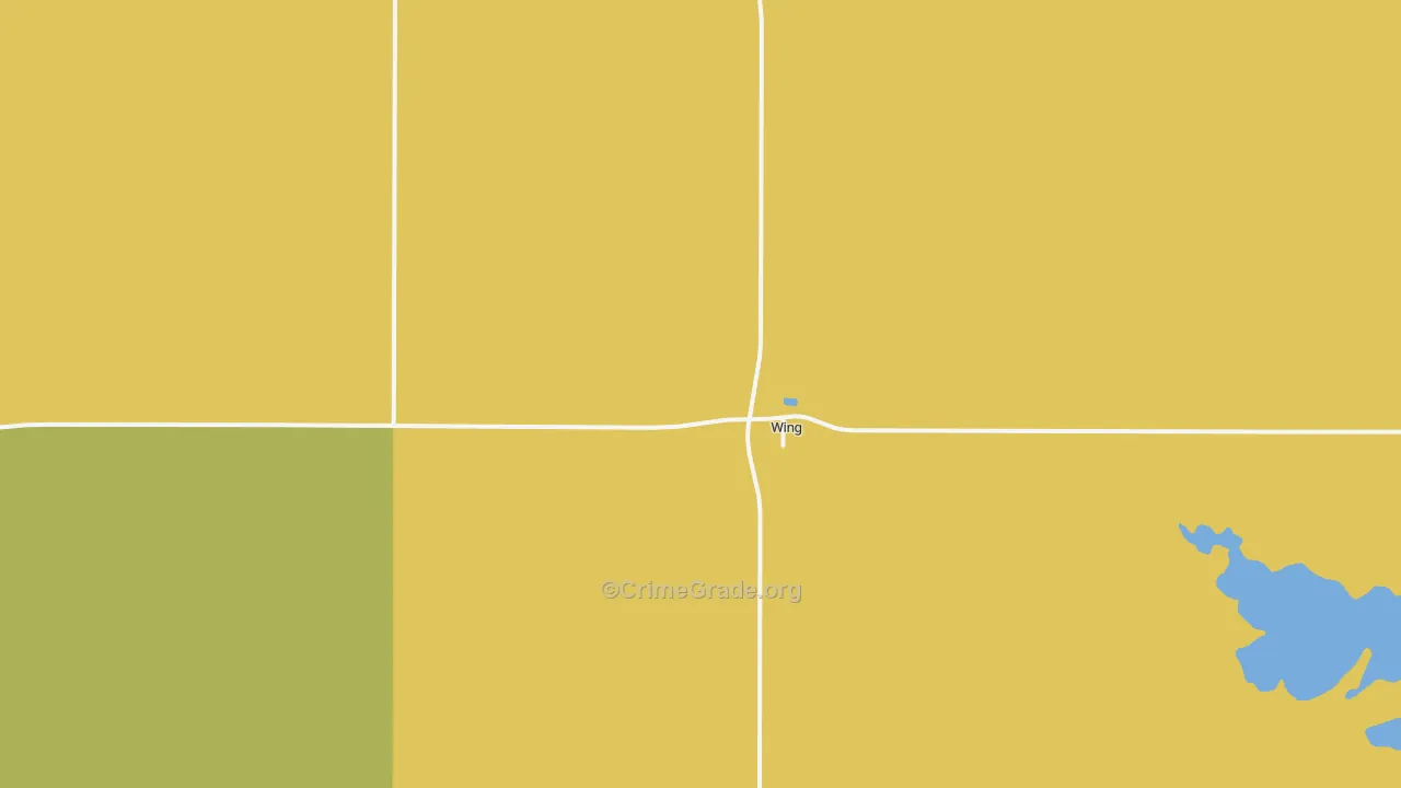 Wing, ND Map of Robbery Rates
