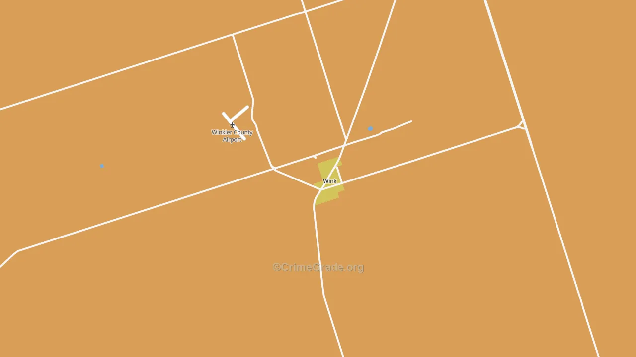 Wink, TX Map of Robbery Rates