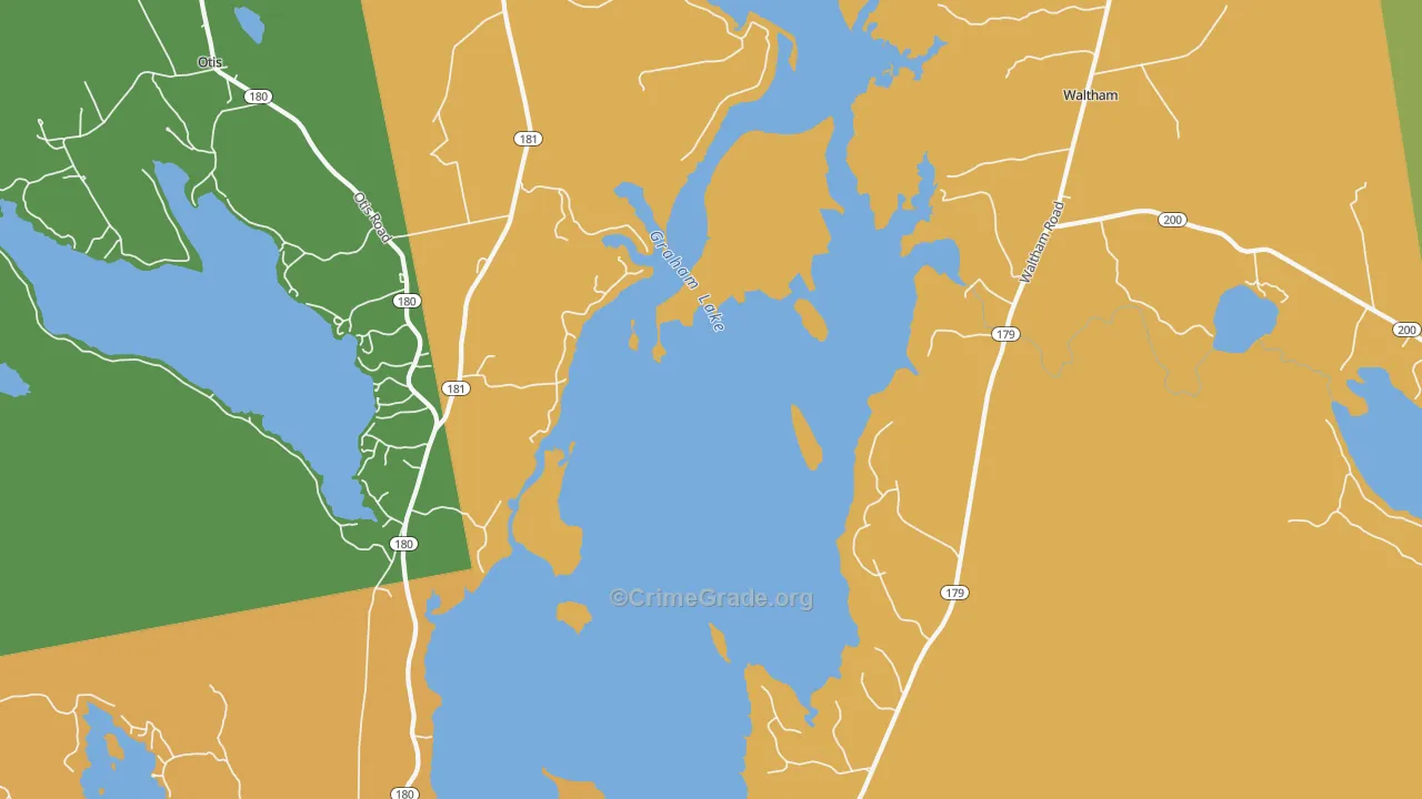 Winkumpaugh Corners, ME Map of Robbery Rates