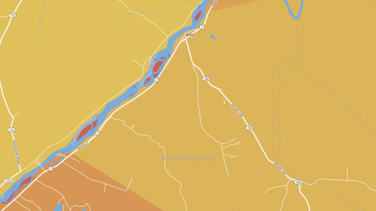 Winn, ME Map of Robbery Rates