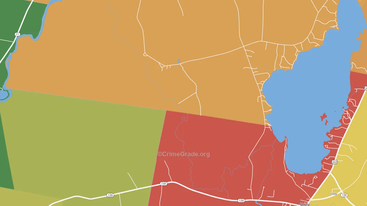 Winnecook, ME Map of Robbery Rates