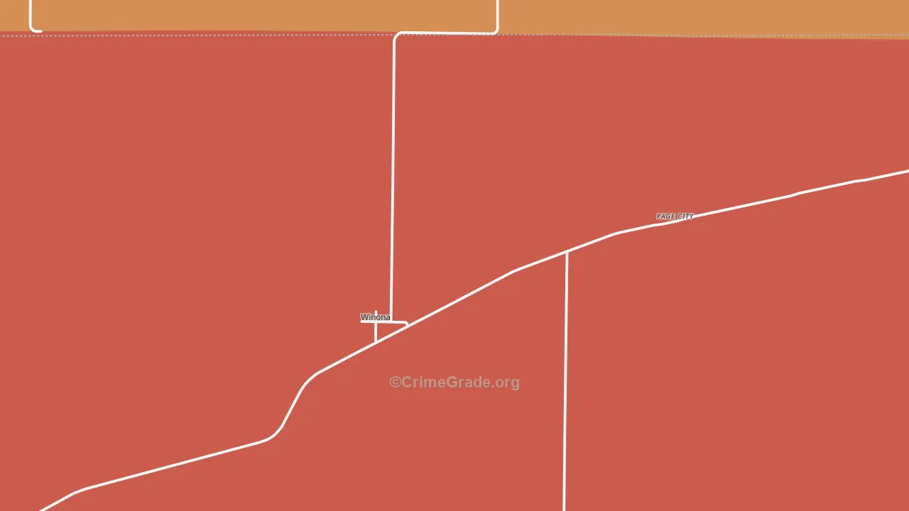 Winona, KS Map of Robbery Rates