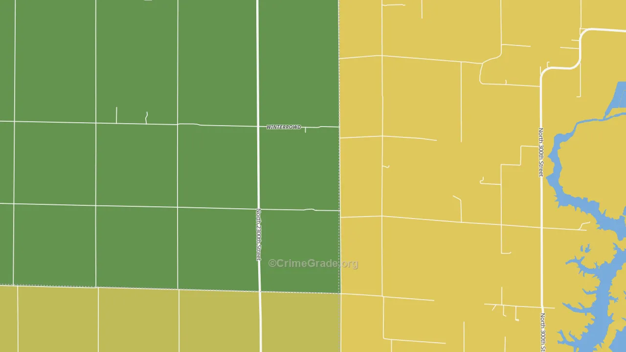 Winterrowd, IL Map of Robbery Rates