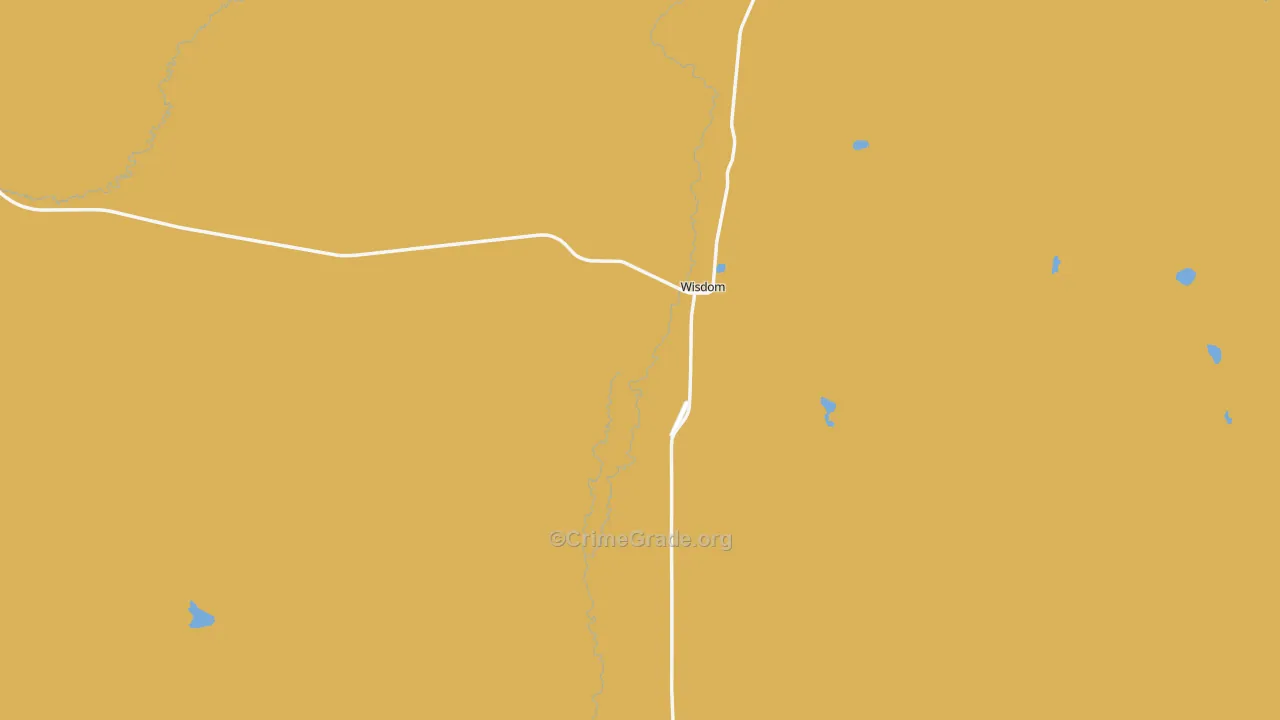 Wisdom, MT Map of Robbery Rates