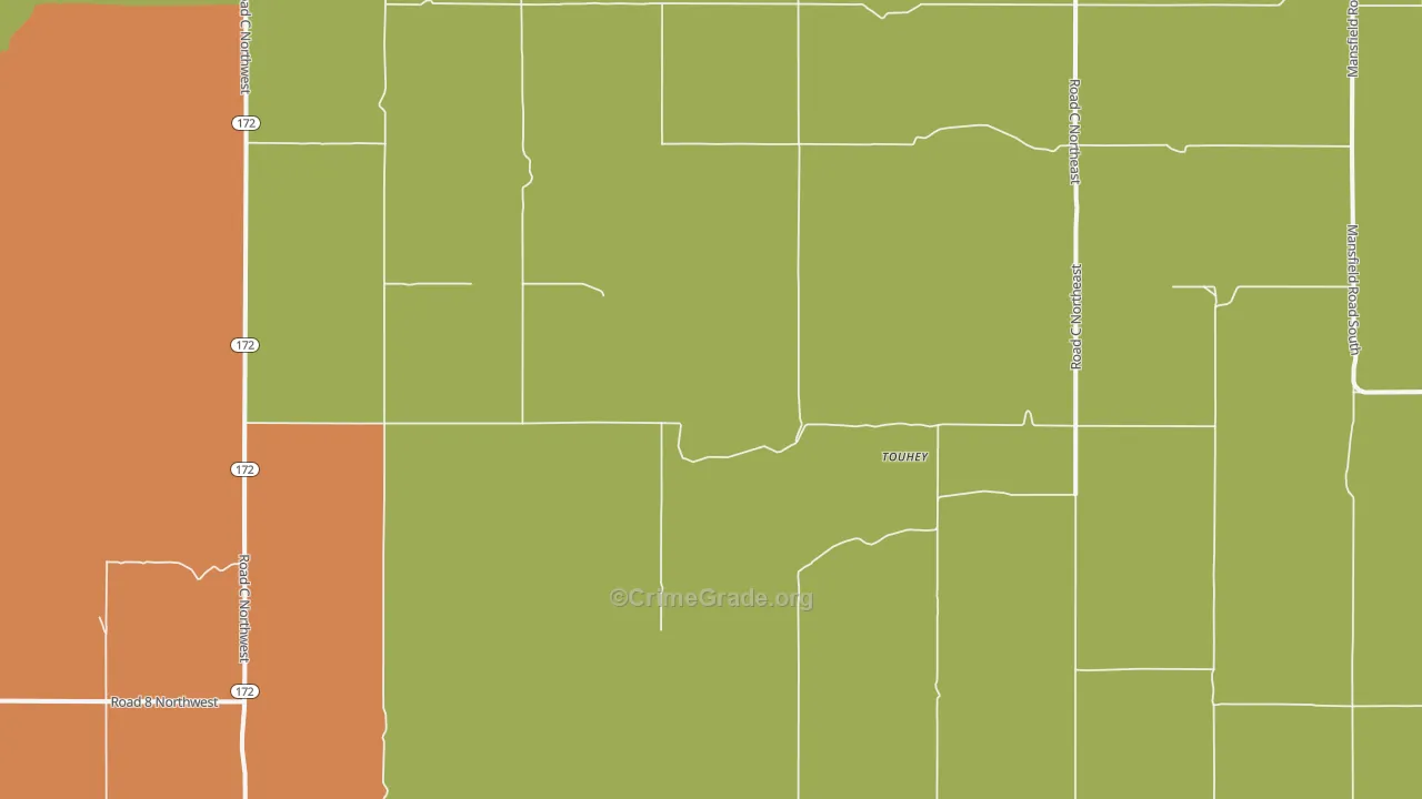 Withrow, WA Map of Robbery Rates