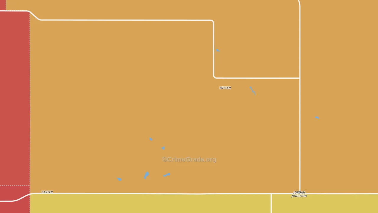 Witten, SD Map of Robbery Rates