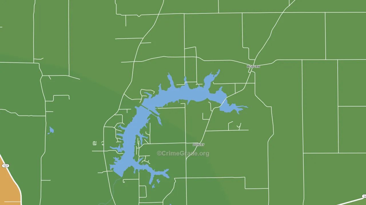 Woburn, IL Map of Robbery Rates