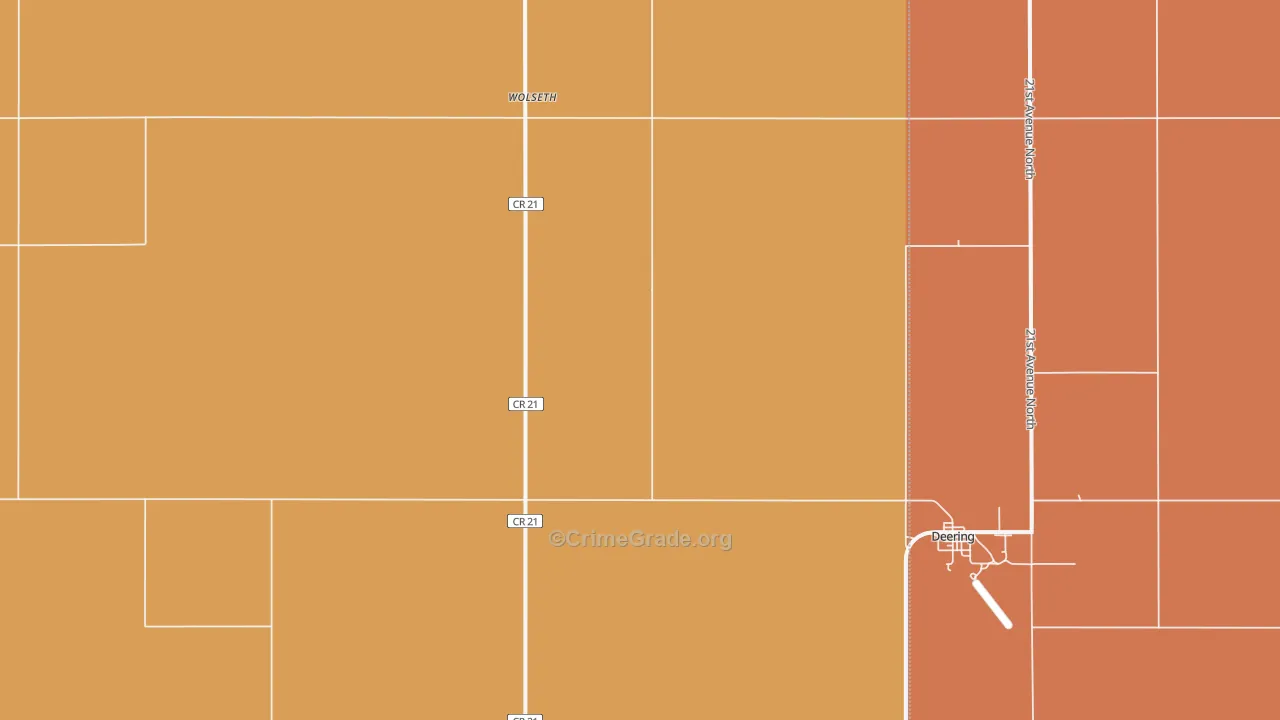 Wolseth, ND Map of Robbery Rates