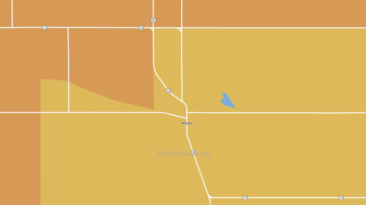 Wolsey, SD Map of Robbery Rates