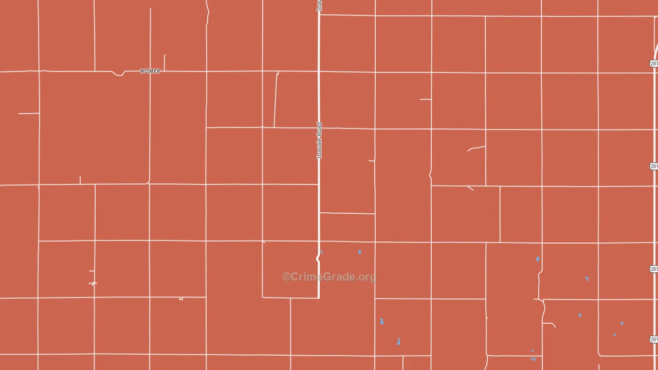 Womer, KS Map of Robbery Rates