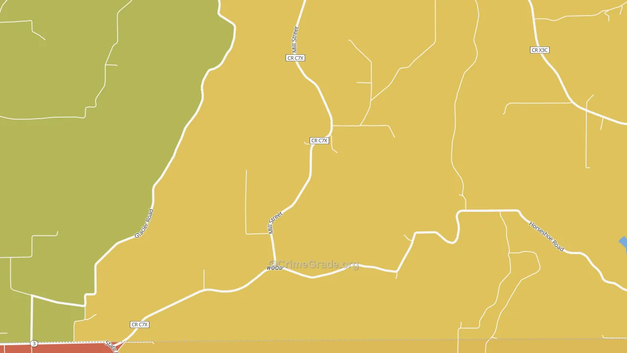 Wood, IA Map of Robbery Rates