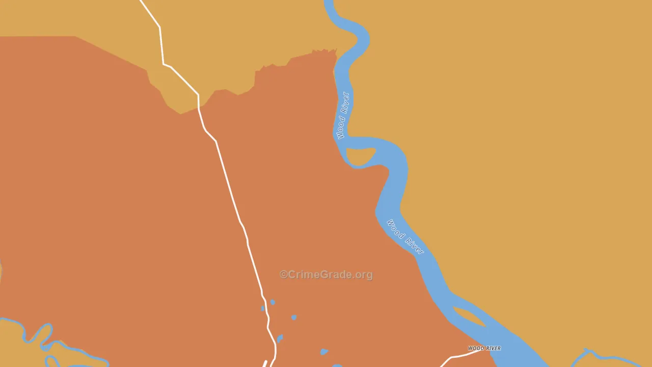 Wood River, AK Map of Robbery Rates