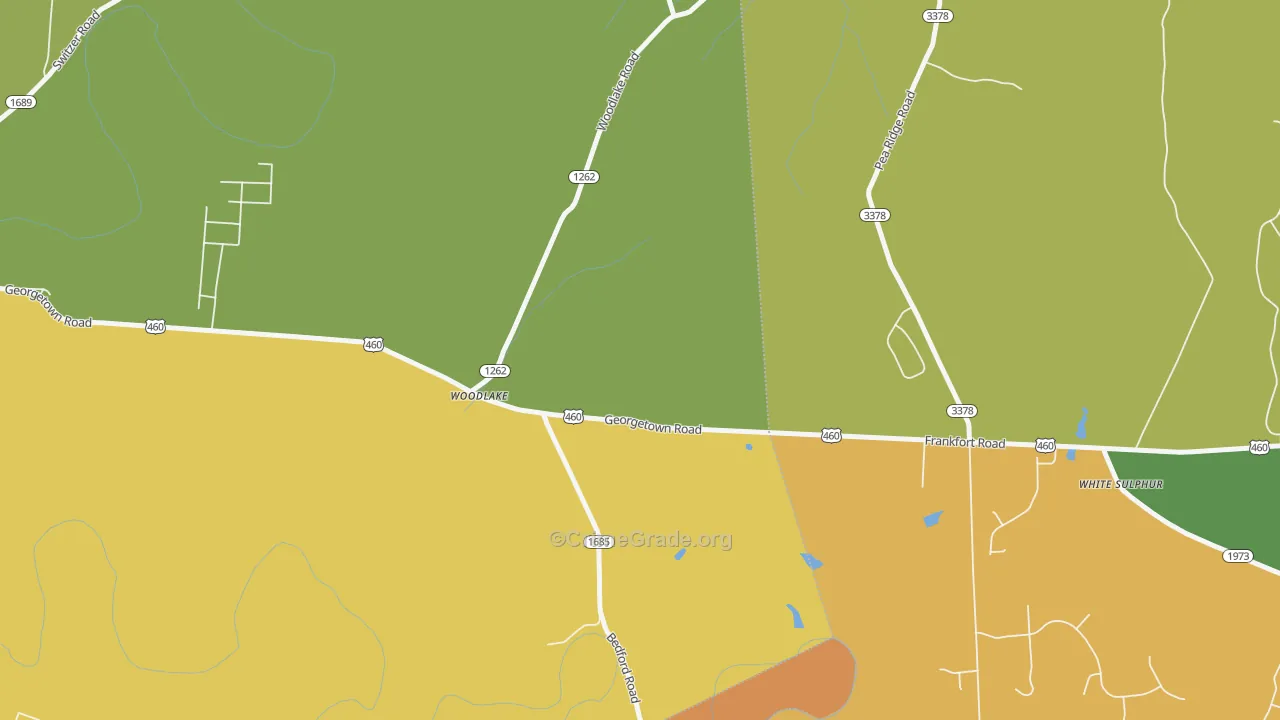 Woodlake, KY Map of Robbery Rates