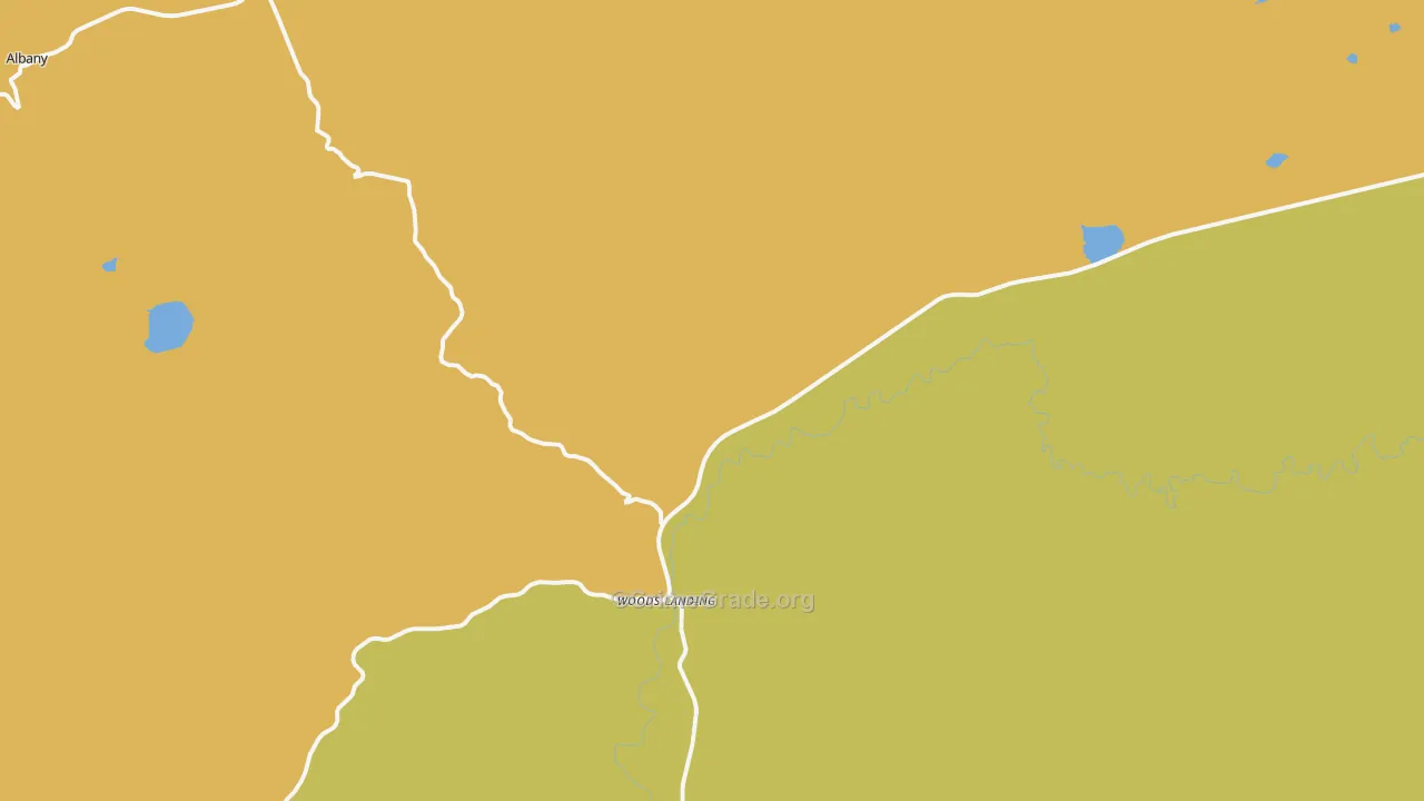 Woods Landing, WY Map of Robbery Rates