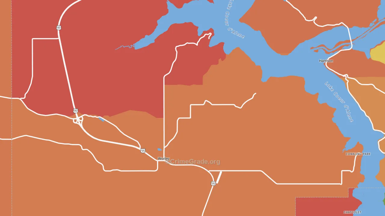 Worley, ID Map of Robbery Rates