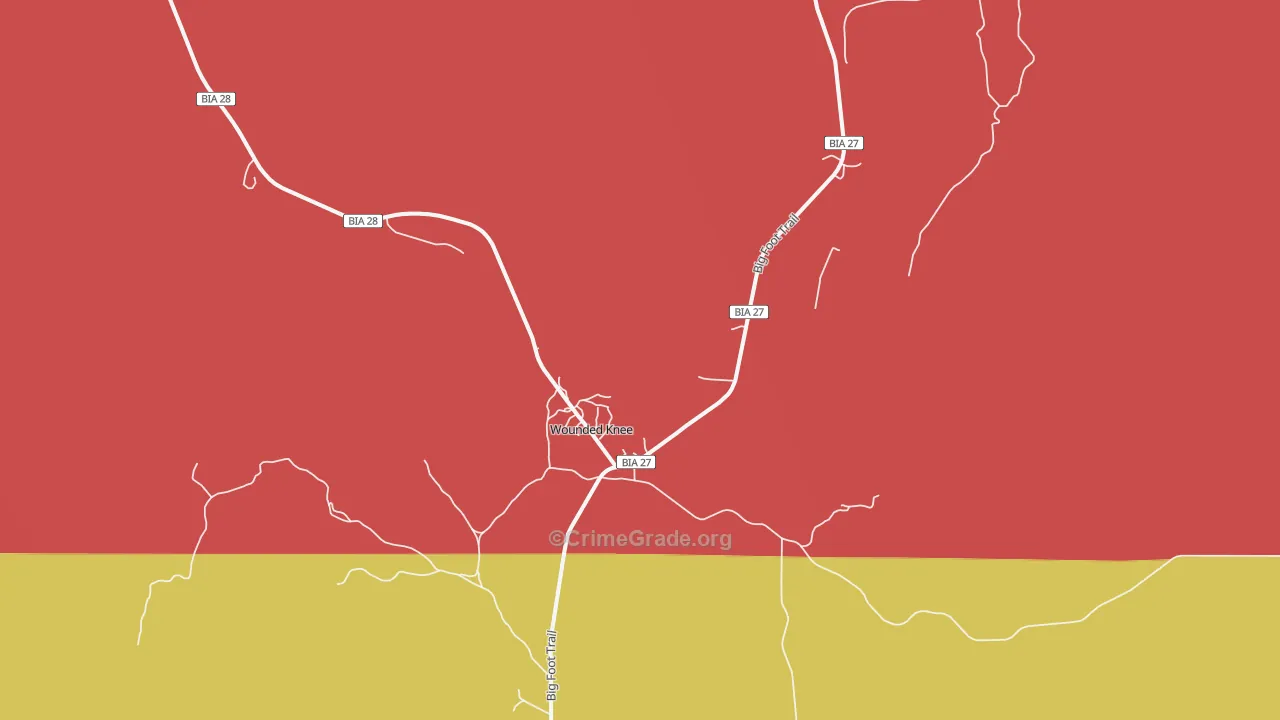 Wounded Knee, SD Map of Robbery Rates