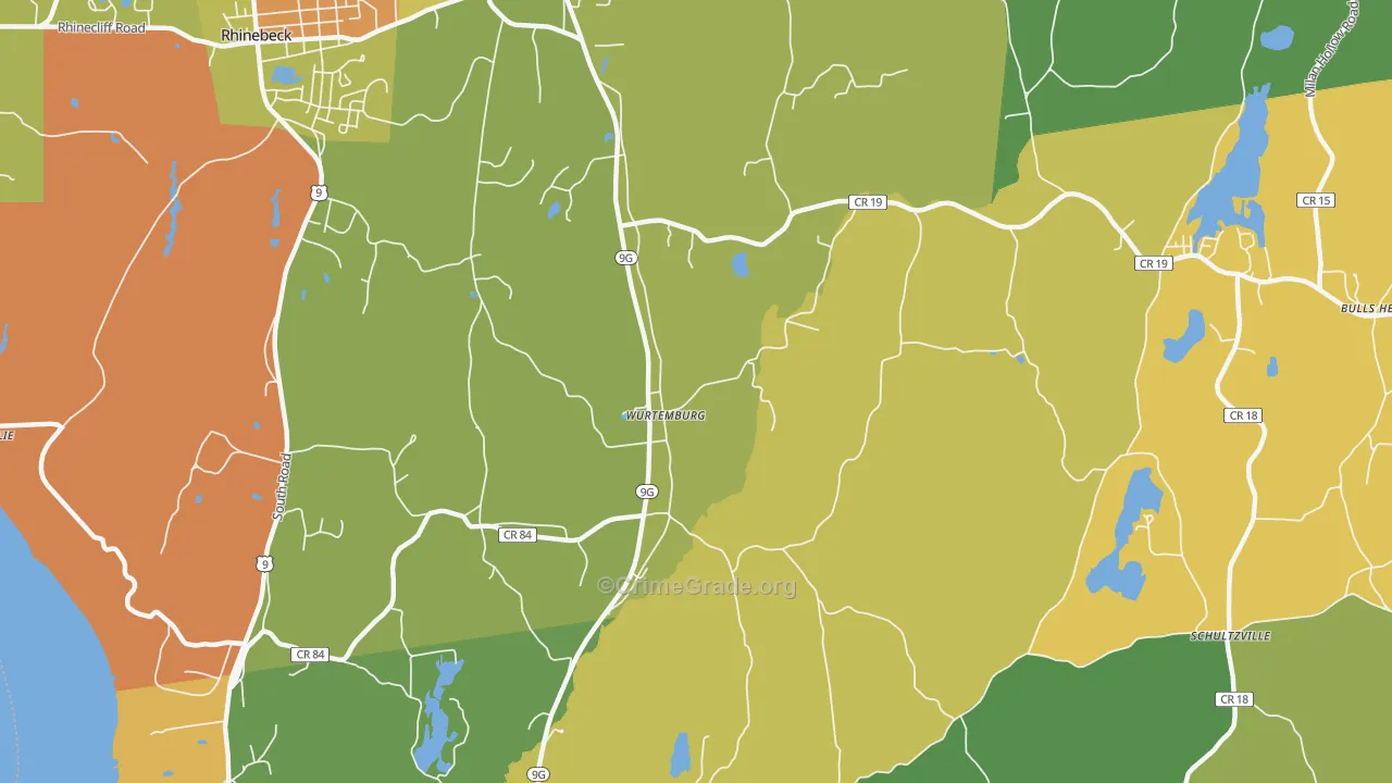 Wurtemburg, NY Map of Robbery Rates