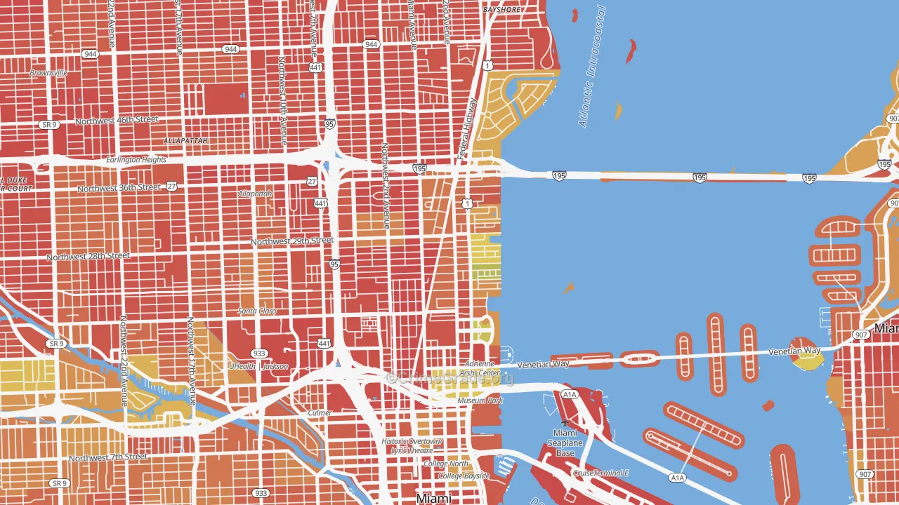 Wynwood, Miami, FL Map of Robbery Rates