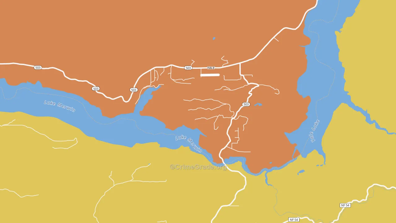 Yale, WA Map of Robbery Rates