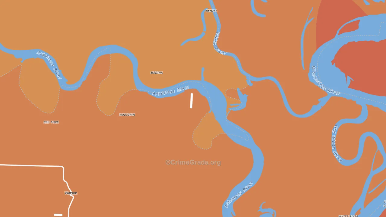 Yancopin, AR Map of Robbery Rates