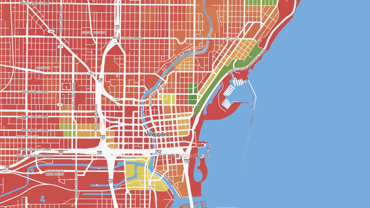Yankee Hill, Milwaukee, WI Map of Robbery Rates