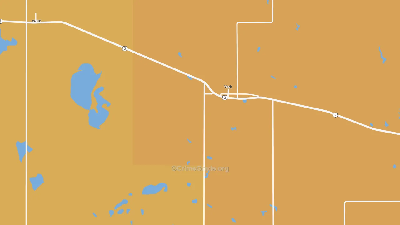 York, ND Map of Robbery Rates
