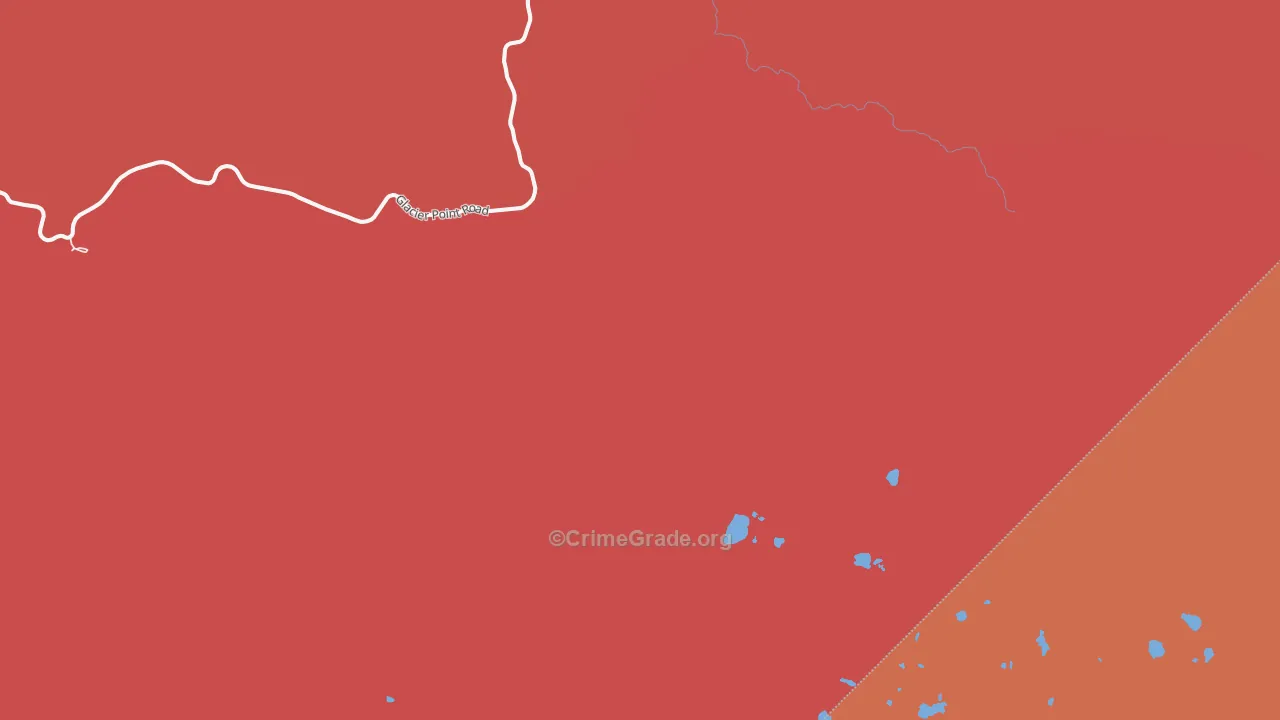 Yosemite Junction, CA Map of Robbery Rates