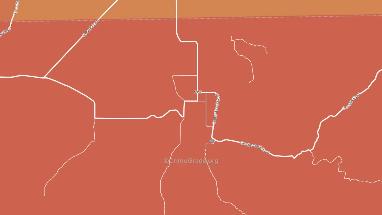 Yost, UT Map of Robbery Rates