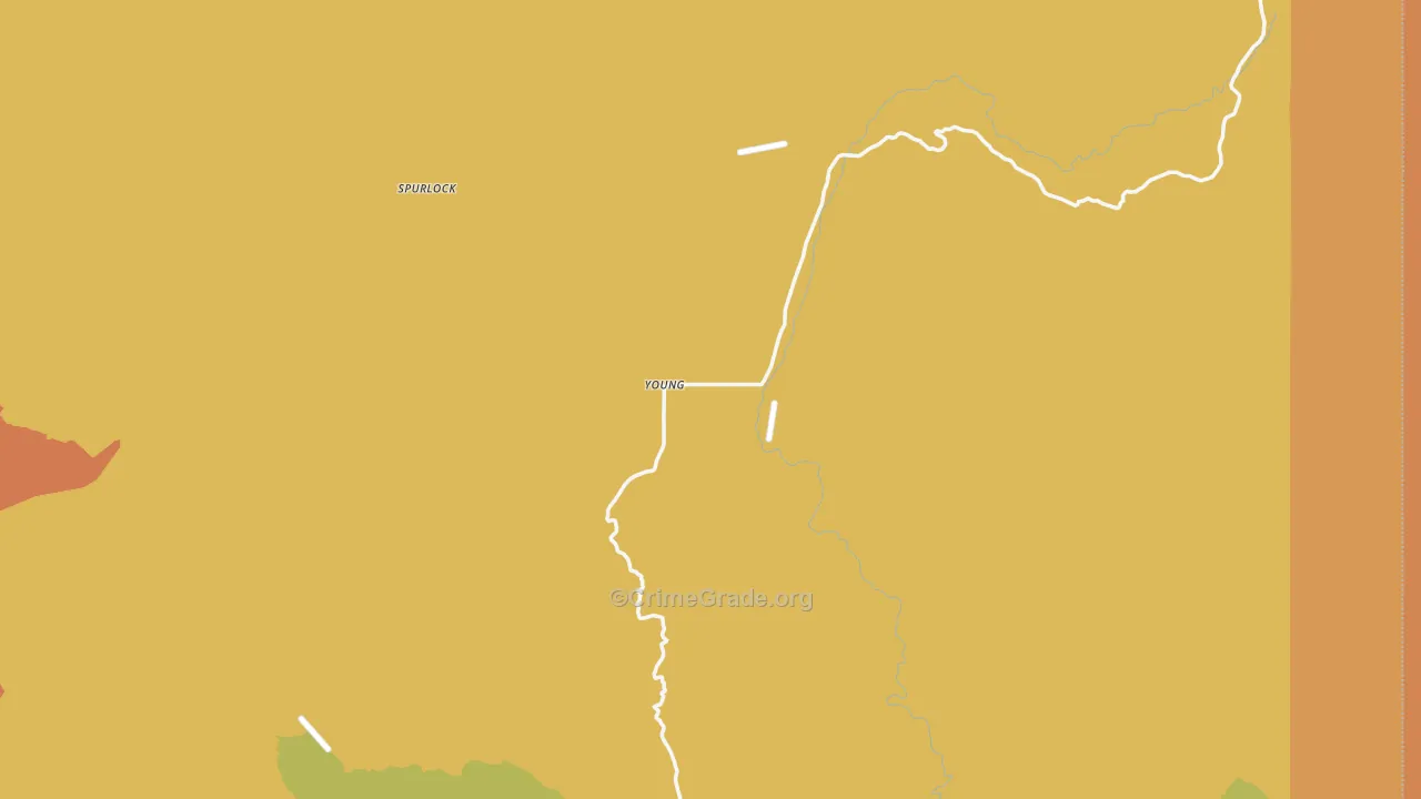 Young, AZ Map of Robbery Rates