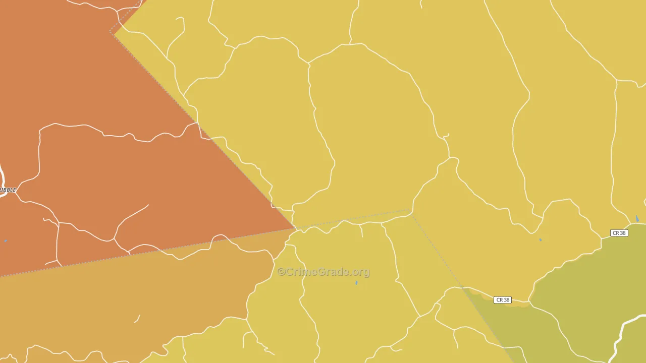 Young, WV Map of Robbery Rates