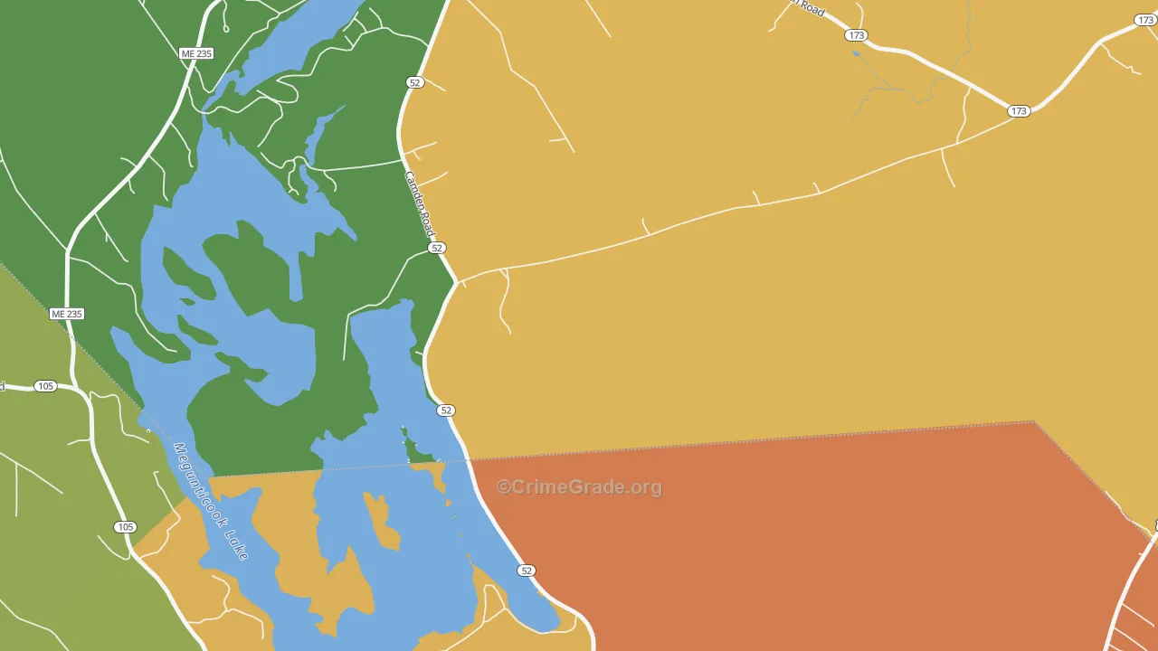 Youngtown, ME Map of Robbery Rates