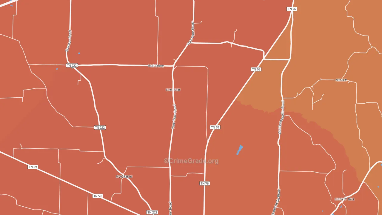 Yum Yum, TN Map of Robbery Rates