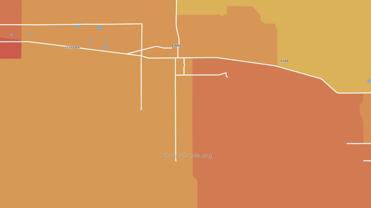 Yuma County, CO Map of Robbery Rates
