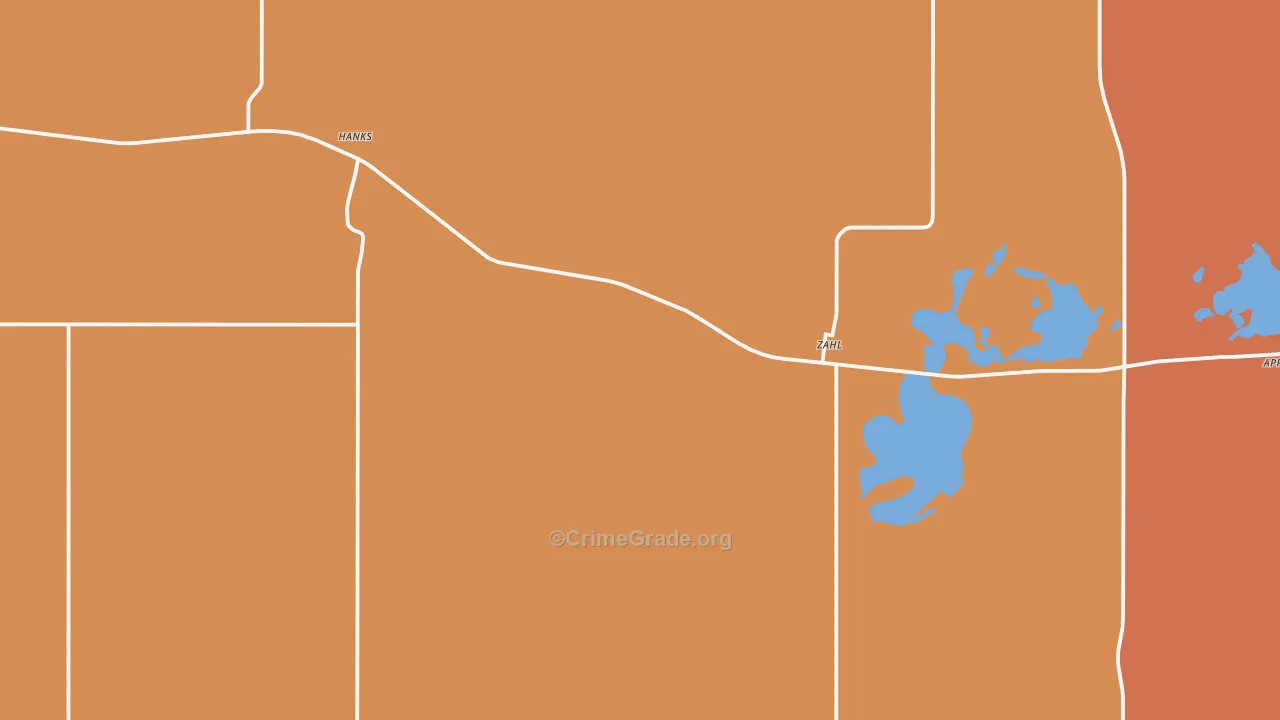 Zahl, ND Map of Robbery Rates